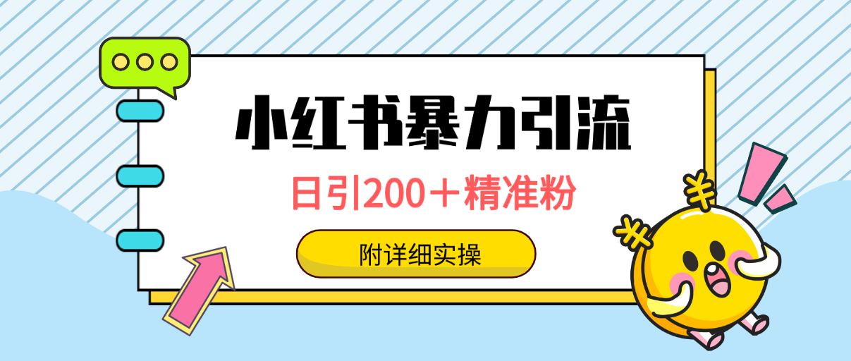 (9582期)小红书暴力引流大法,日引200+精准粉,一键触达上万人,附详细实操