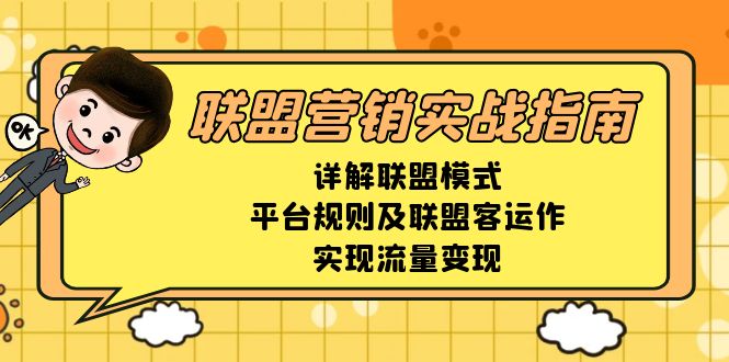 (13735期)联盟营销实战指南,详解联盟模式、平台规则及联盟客运作,实现流量变现