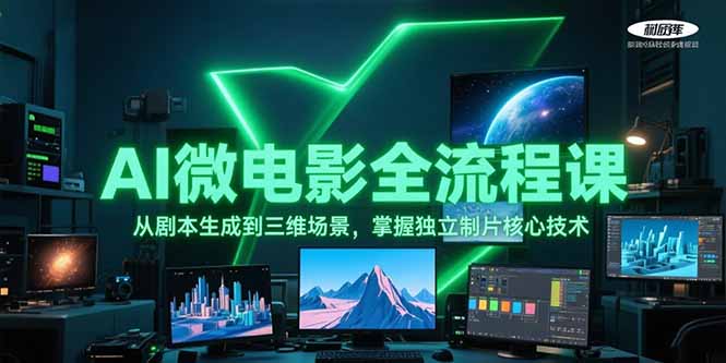 (15195期)AI微电影全流程课,从剧本生成到三维场景,掌握独立制片核心技术