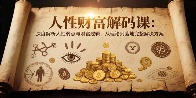 (15434期)人性财富解码课6.0:深度解析人性弱点与财富逻辑,理论到落地完整解决方案