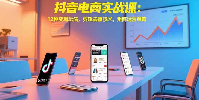 （15478期）抖音电商实战课：12种变现玩法，剪辑去重技术，矩阵运营策略