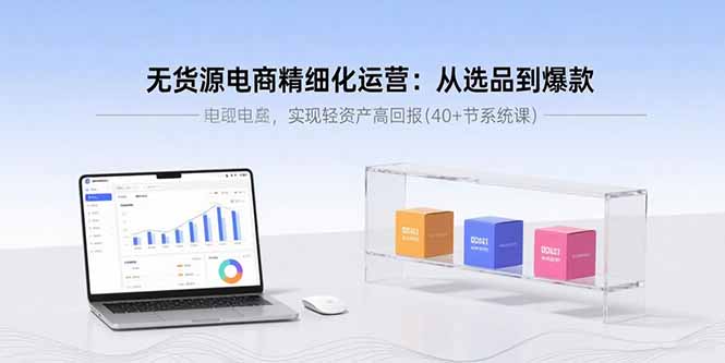 (15896期)无货源电商精细化运营:从选品到爆款,实现轻资产高回报(40+节系统课)