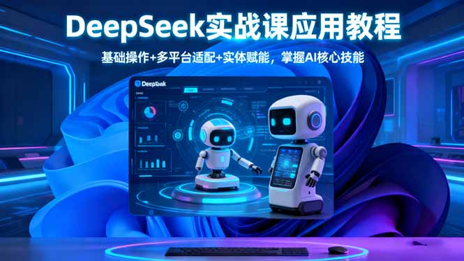 (16391期)DeepSeek实战课应用教程、基础操作+多平台适配+实体赋能,掌握AI核心技能