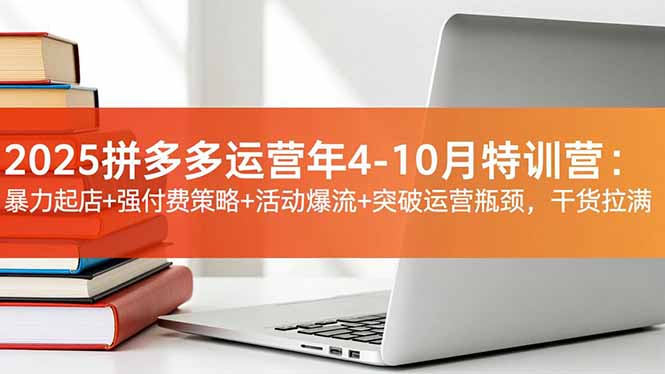 (16642期)2025拼多多运营年4-10月特训营:暴力起店+强付费策略+活动爆流+突破运营瓶颈,干货拉满