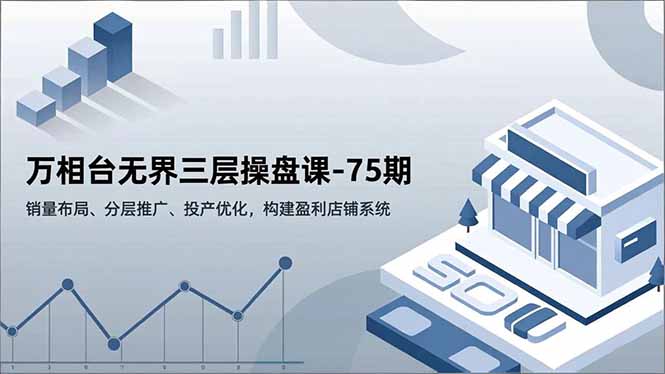 (16769期)万相台无界三层操盘课-75期,销量布局、分层推广、投产优化,构建盈利店铺系统