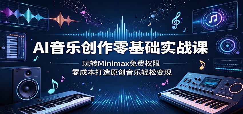 AI音乐创作零基础实战课:玩转Minimax免费权限,零成本打造原创音乐轻松变现