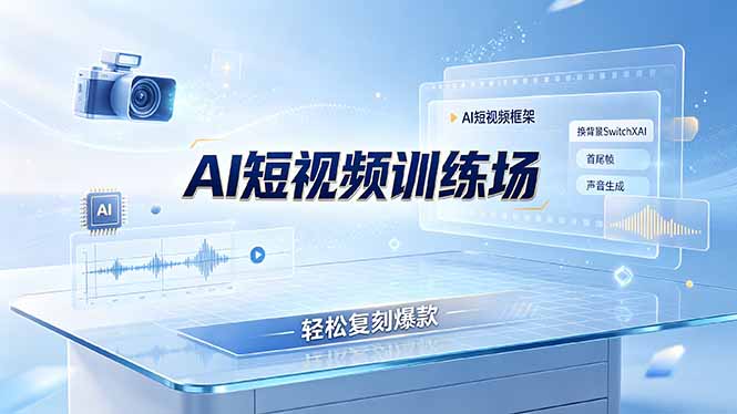 (19137期)老陈AI短视频训练场:AI短视频框架+换背景SwitchXAI+首尾帧+声音生成,轻松复刻爆款