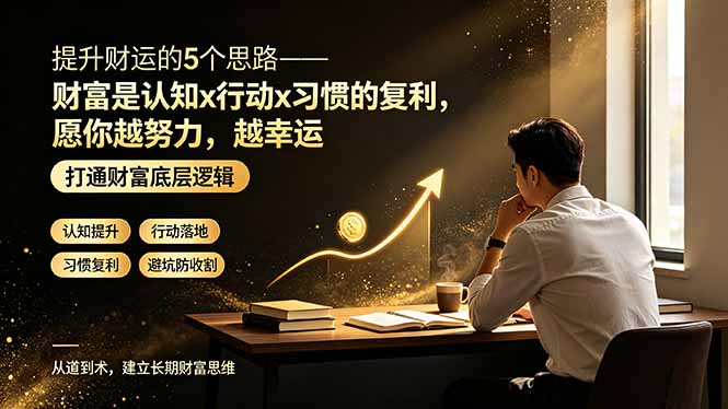 (19233期)付费文章:提升财运的5个思路——财富是认知x行动x习惯的复利,愿你越努力,越幸运